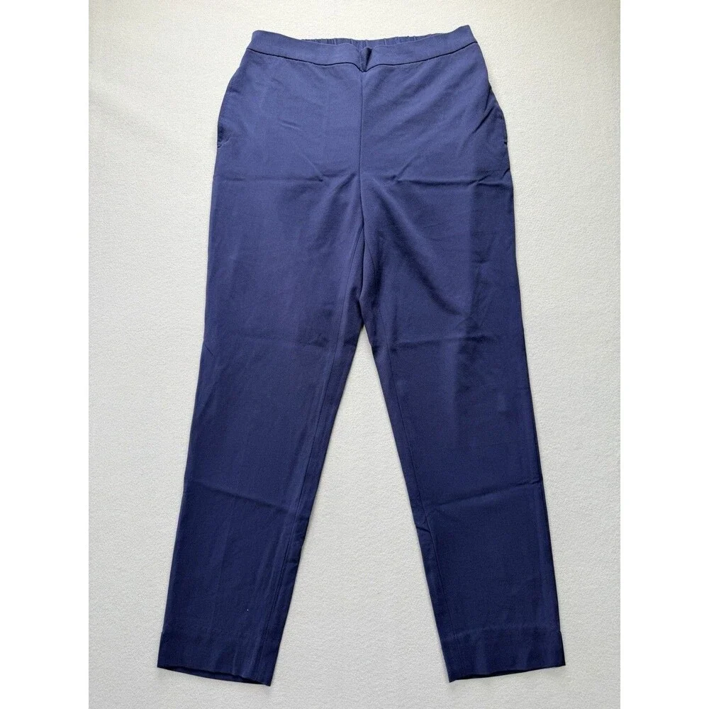 Banana Republic Pull-on Ankle Pant Size 4 Navy Casual Office Trousers Womens